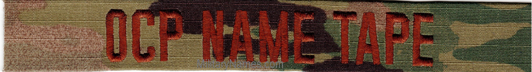 Air Force ACU OCP Name Tapes with Spice Brown Thread